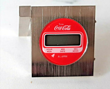 MONTRE DE TABLE DE BUREAU ALLEMANDE COCA COLA COMPANY ALLEMAGNE COULEUR ARGENT TAILLE MINI