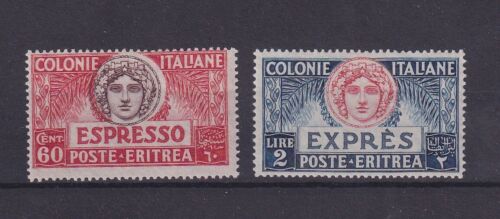 Eritrea1924 "Italia turrita" Espressi serie cpl.  (Sas. n. 4/5) MH (Cod.6954) - Foto 1 di 1