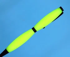 Unique 3D Printed Fancy Ballpoint Pen Black Chrome and Florescent Green Waves