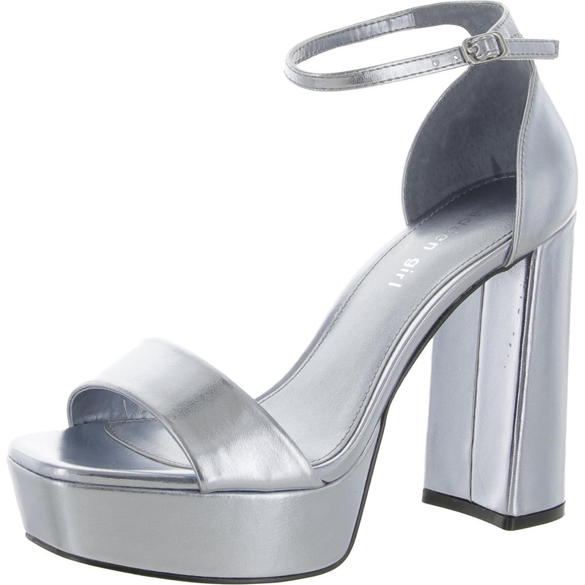 Madden Girl / женские кожаные туфли Omega Blue на каблуке 9,5 см (B,M) BHFO 7738