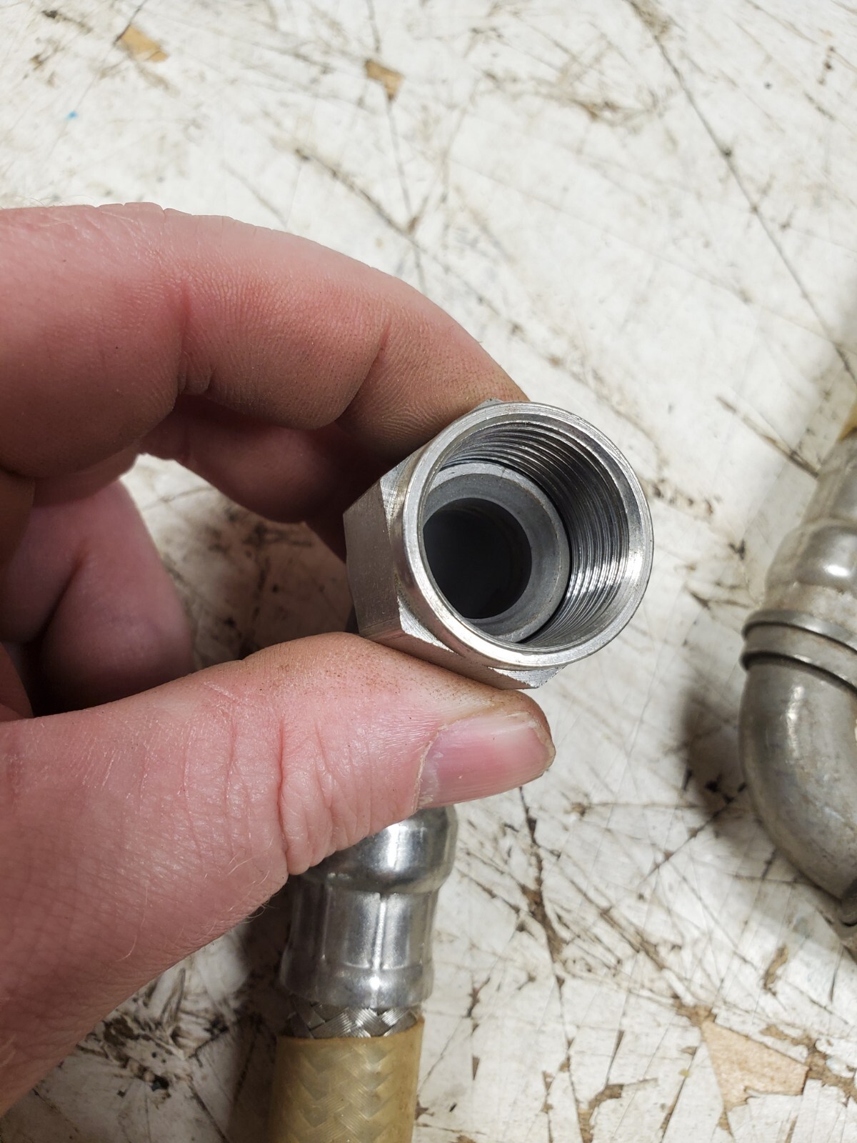 Lot Of 9 Aeroquip Stainless Teflon Hydraulic Hoses W/ Fittings 11.5