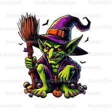 Halloween Goblin Clipart, High Quality PNG, DIGITAL Download