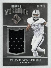 2017 Panini Majestic  Unsung Warriors Materials #UW-22 Clive Walford MEM SN125