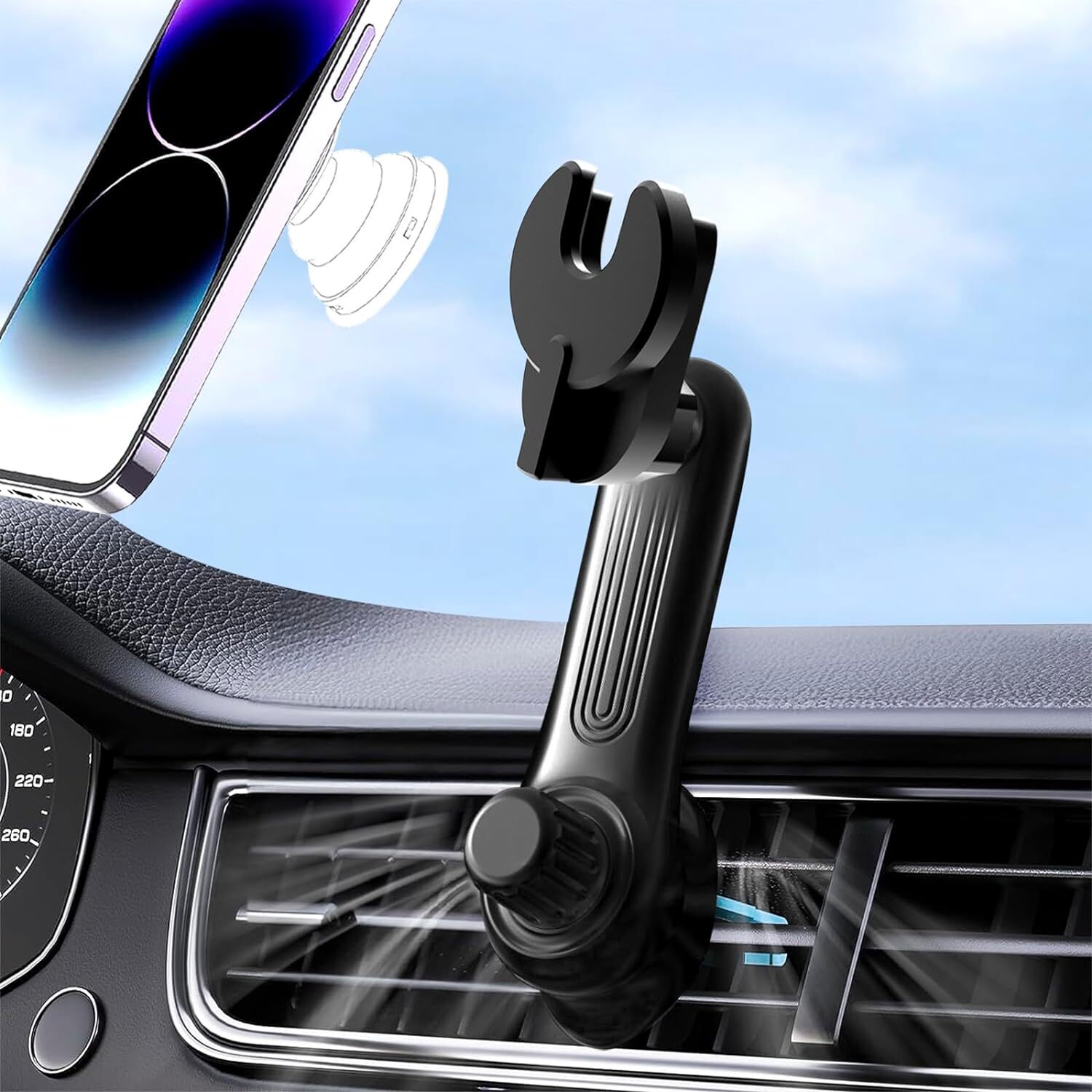 Car Phone Holder for Socket Mount Air Vent Car Phone Holder for Pop Grip Never