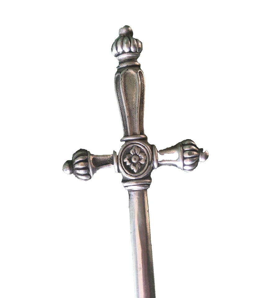 hâtelet épée ancien pique  à brochette argent,poinçon à identifier - Photo 4/4
