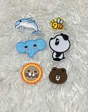 6pc Cute Animals Embroidered Iron On Patches Sewing Patches 2-3" Appliques