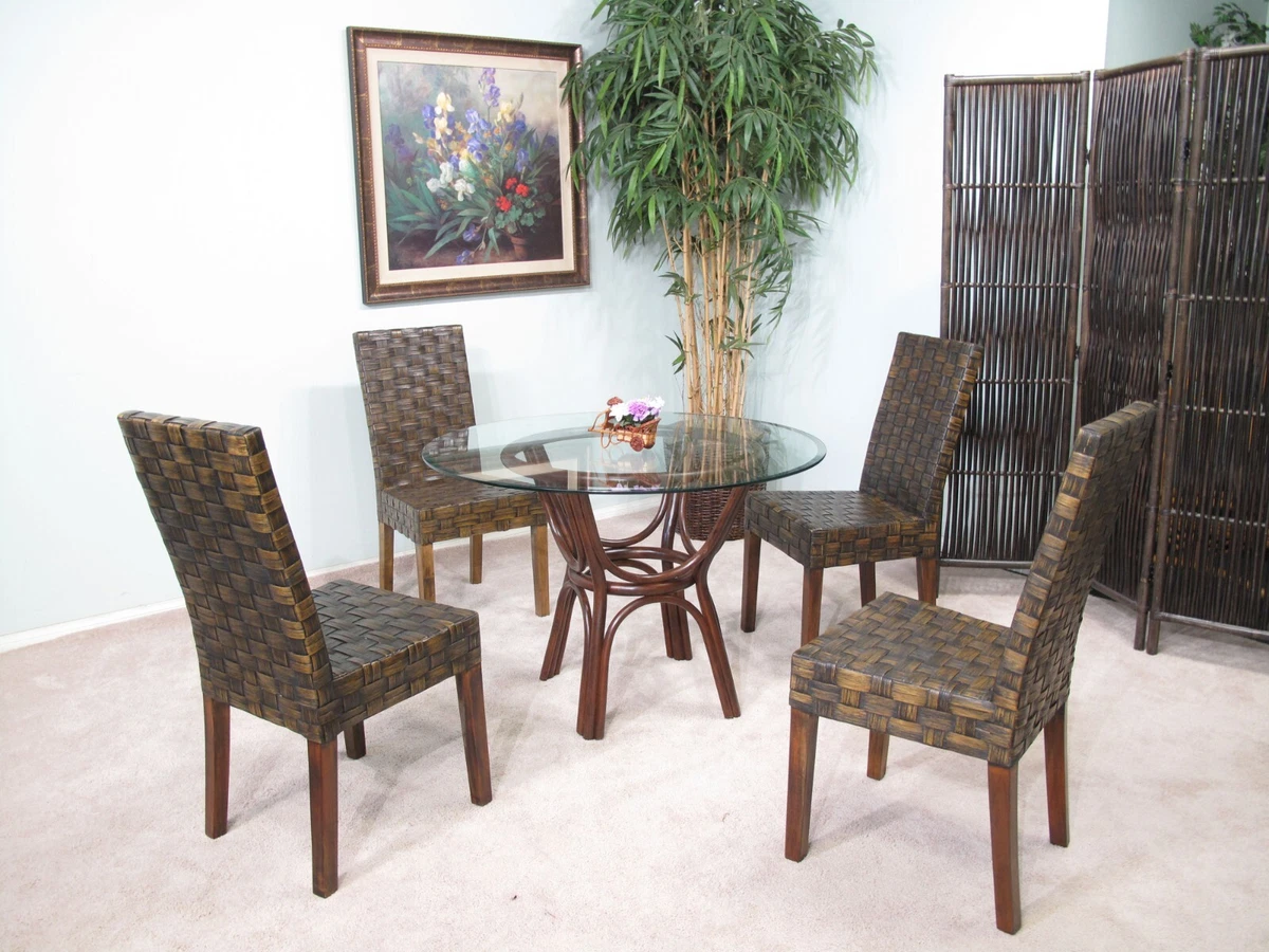 Rattan round online dining set