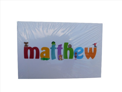Bild ''Matthew'' 30x19,5 cm Name Kinder Tiere Inneneinrichtung Kinderzimmer NEU