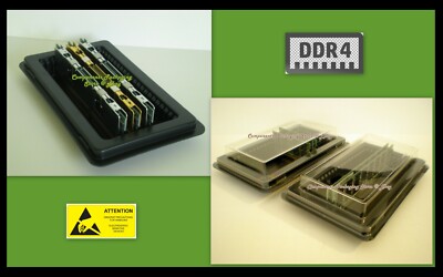 5 - RAM DRAM DDR4 Tray Container Box  for Server PC DIMM Modules Fits 50  - New