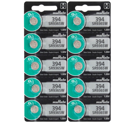 10 Murata Silver Oxide SR936SW SR936W SR936 1.55V Watch Battery - Replaces Sony