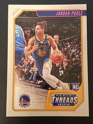 2019-20 Panini Chronicles Threads Pink #89 Jordan Poole Golden State Warriors RC