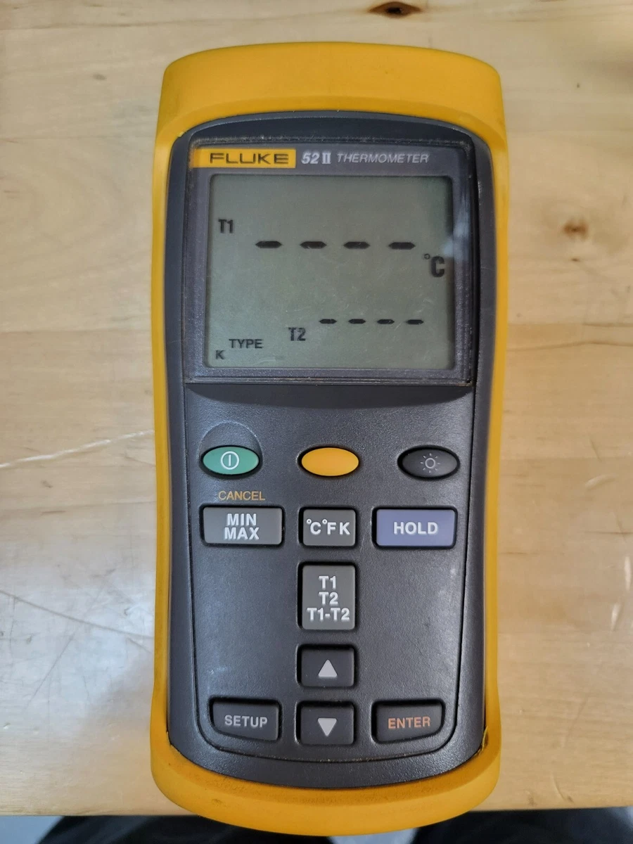 Dual Probe Thermometer, Fluke 52 II Dual Digital Thermometer