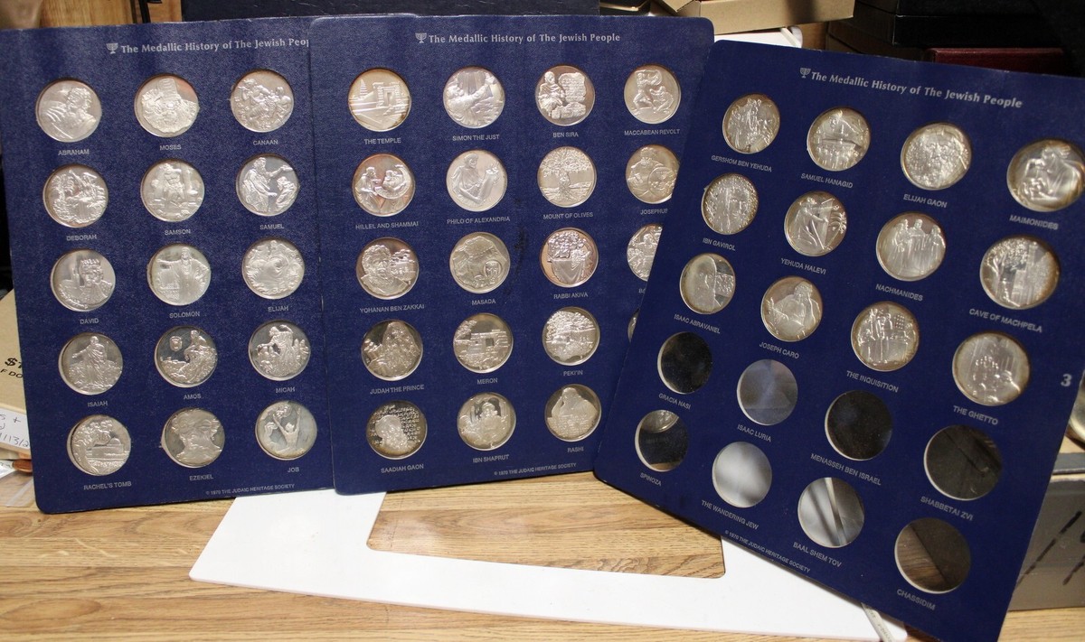 RARE 52 Sterling Silver The Medallic History of The Jewish People