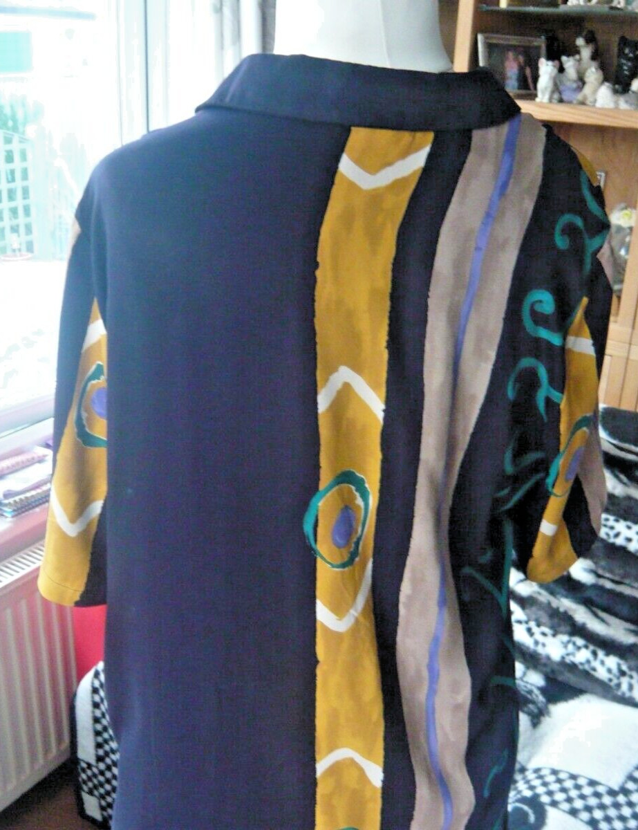 DAVID NIEPER  Navy/Multi Patterned Blouse Set UK … - image 5