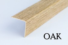PVC CORNER WOOD EFFECT PLASTIC ANGLE  90 DEGREE TRIM  VARIOUS SIZES - 1 METRE