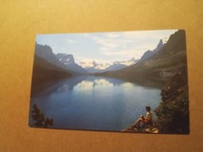 Lake St Mary Glacier National Park - Old Postcard