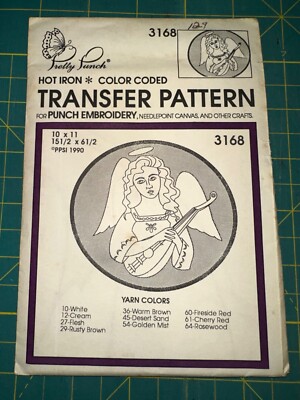 HOT IRON * COLOR CODED TRANSFER PATTERN 3168 punch embroidery