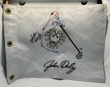 John Daly Signed Grip It And Rip It Flag Golf Masters Champion Autographed