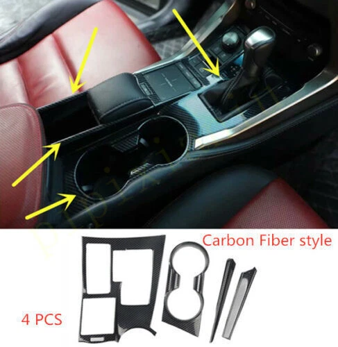 Juego de embellecedores interiores con patrón de fibra de carbono para Lexus NX200t 300h 2015-2021 Foto 3 de 4