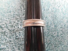 VINTAGE .925 STERLING SILVER WEDDING BAND RING. SIZE 7-1/4