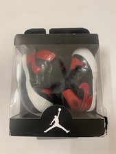 Jordan 1 Crib Bootie Bred Banned Black Varsity Red White AT3745 023-Size 3C NEW