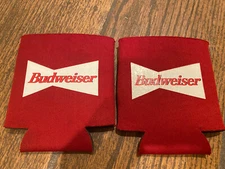 Vintage Budweiser Koozie Set Of 2