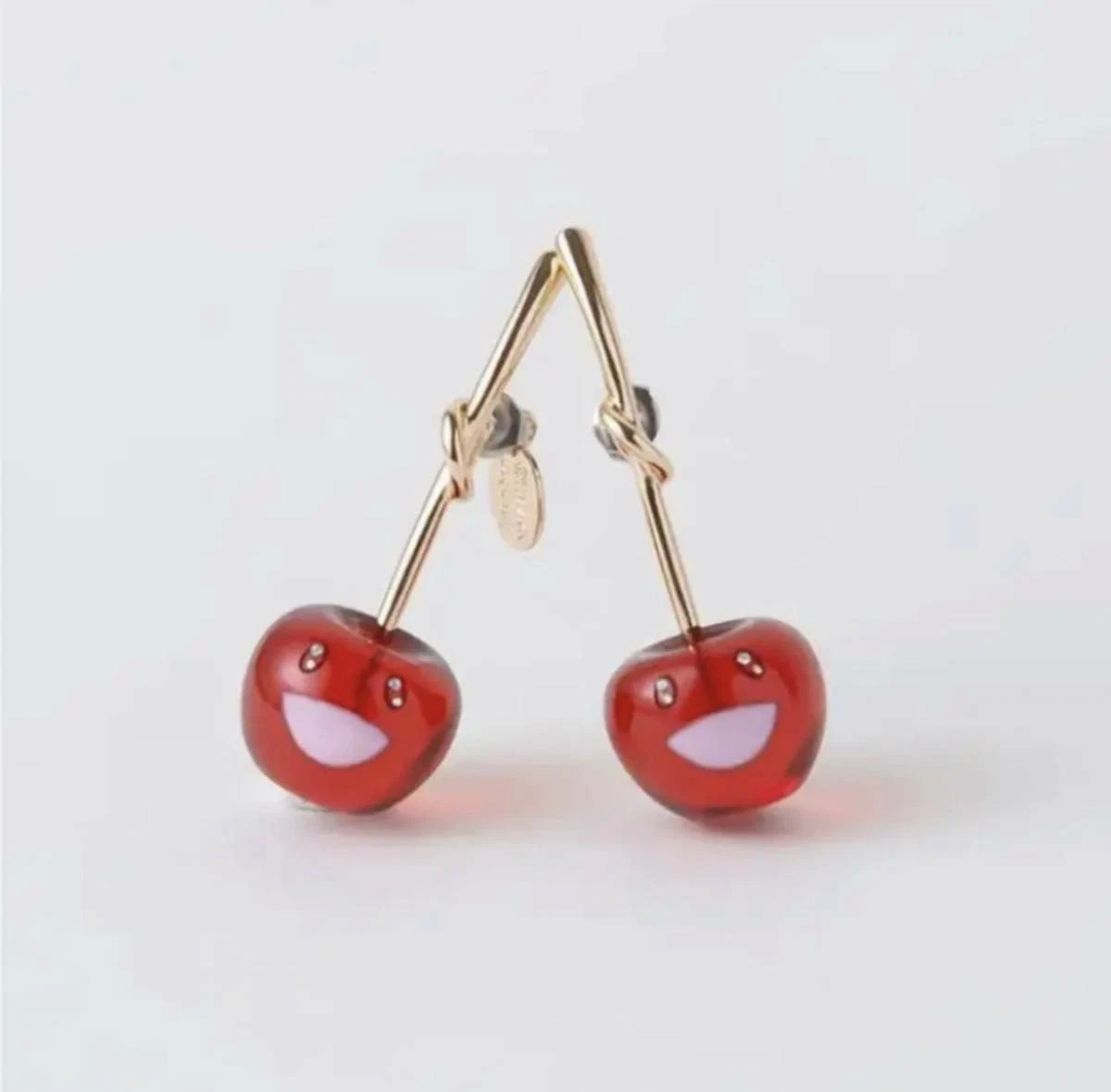 Clip on shop cherry earrings