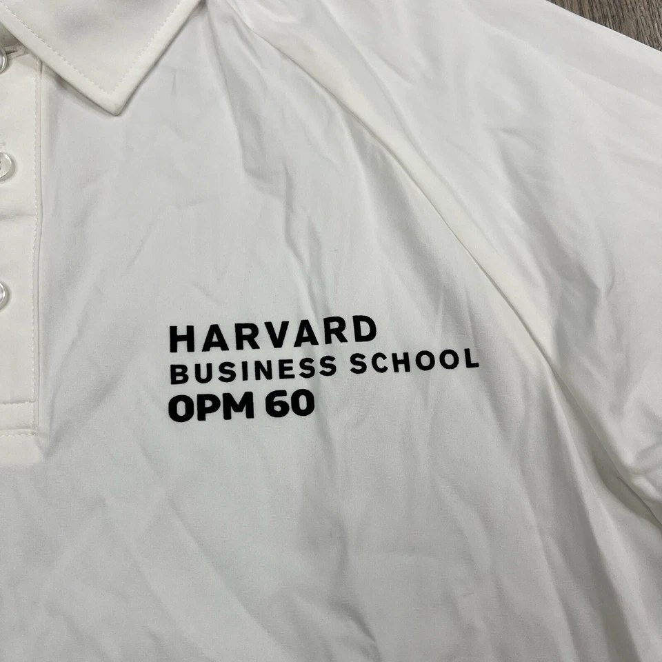 Camisa Polo Centro Harvard Business School OPM Performance Blanca Talla M Mediana Foto 4 de 4