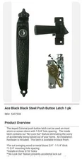 ACE  BLACK KEYED Colonial  STORM SCREEN DOOR LATCH HANDLE 5437538