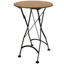 28 in European Chestnut Round Folding Patio B...