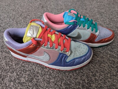 Nike Dunk Low SE Schuhe Damen 5,5 Multi Sunset Pulse Silber Freizeit Turnschuhe
