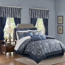 Madison Park Essentials Brystol 24 Piece Room Comforter All Season Bedding-Set