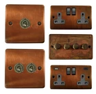 G&H Tarnished Copper CTC3 Light Switches, Plug Sockets, USB, Dimmers, Toggles