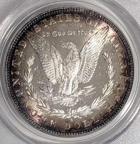 1885-S PCGS MS62 Morgan Silver Dollar Better Date Full Prooflike Reverse
