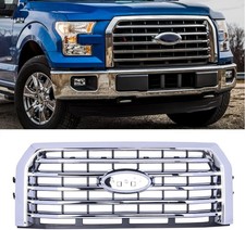 For Ford F-150 F150 2015 2016 2017 Chrome Front Upper Bumper Grille Fl3z-8200-ea