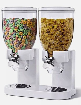 Zuhause Lebensmittel Aufbewahrung Doppel Müslispender Pasta Mehl Trocken Behälter Maschine 3,5L