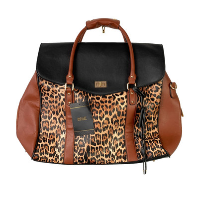 Badgley Mischka Leopard Travel Tote Collection Weekender Bag NWT