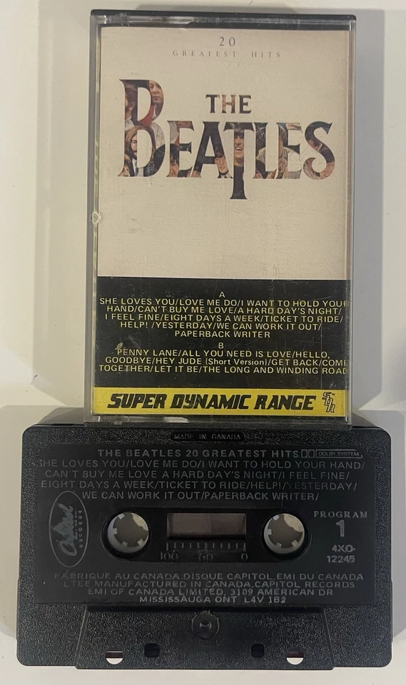 The Beatles 20 Greatest Hits Cassette Tape 1982 Capitol Records 4XO-I2245 Canada - Image 3 of 3