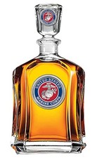 Decanter Marines con globo aquila in peltro e ancoraggio | 24 OZ decanter SOLO BOTTIGLIA