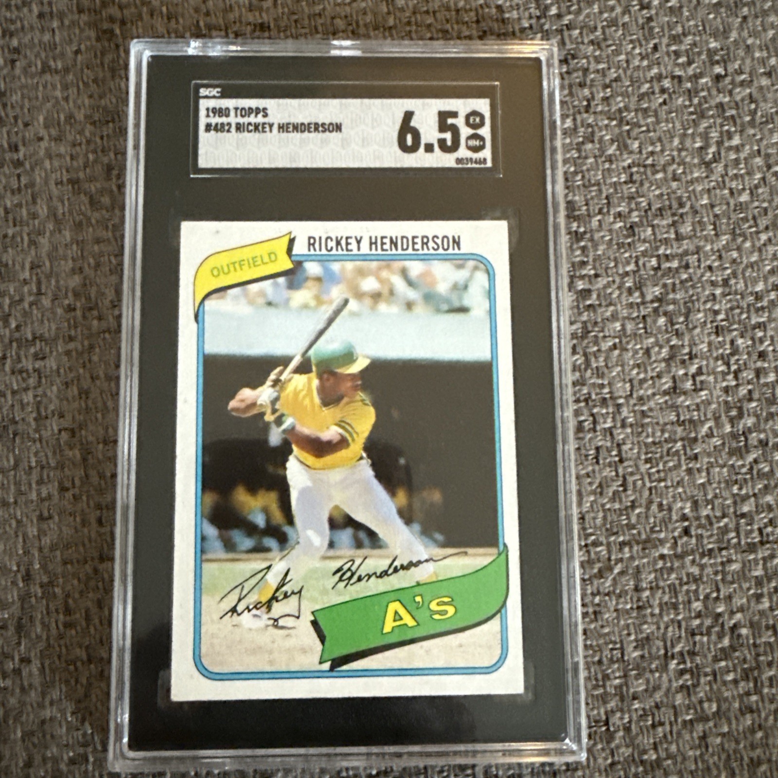 1980 TOPPS RICKEY HENDERSON #482 RC EX/MT HOF SGC 6.5 Nicely Centered! 👀
