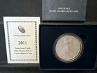 2011-W $1 1-oz Burnished American Silver Eagle Box, OGP, &COA