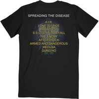 Anthrax T Shirt Spreading The Disease Track List Nue Offiziell Herren Schwarz