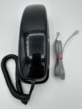 80  s AT T 210 Trimline Desk/Wall Mount Telephone Black Handset Cord Line Cable