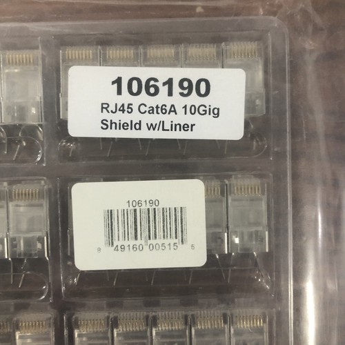Platinum Tools 106190 RJ45 Cat6A 10 Gig Shielded Connector with Liner, 100-Pack - Picture 4 of 6