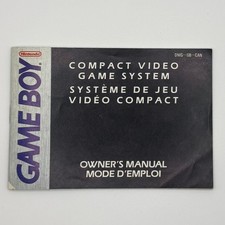 Game Boy Compact Video Game System Owner's manual - Instruction Booklet Nintendo