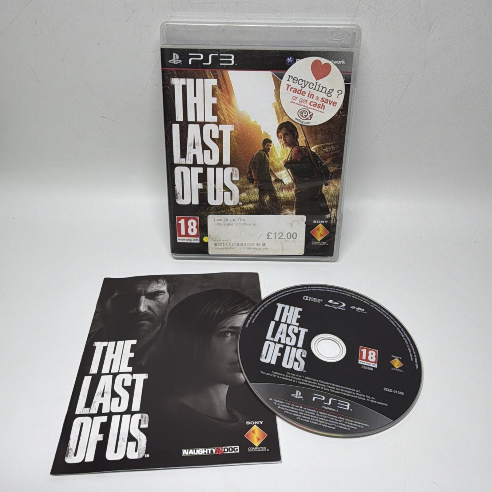 The Last Of Us PlayStation 3 PS3 game, manual included.