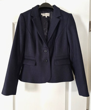 Hobbs London Women's Wool Navy Blue Blazer, Size US 6 New