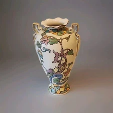 Royal Nippon Nishiki Hand Painted Vase, Decorated With Matte Glaze