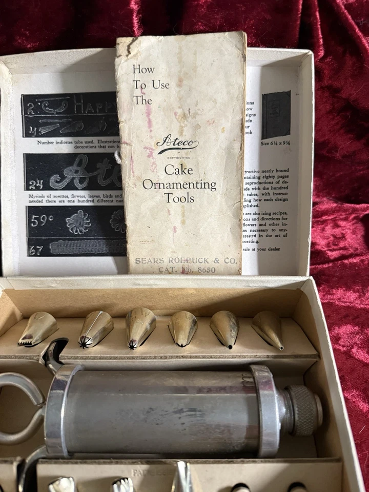 Kit de decoración de pasteles desierto vintage Ateco con manual Foto 3 de 4