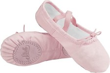 Stelle Girls Canvas Ballet Shoes, Ballet Pink, 5MB